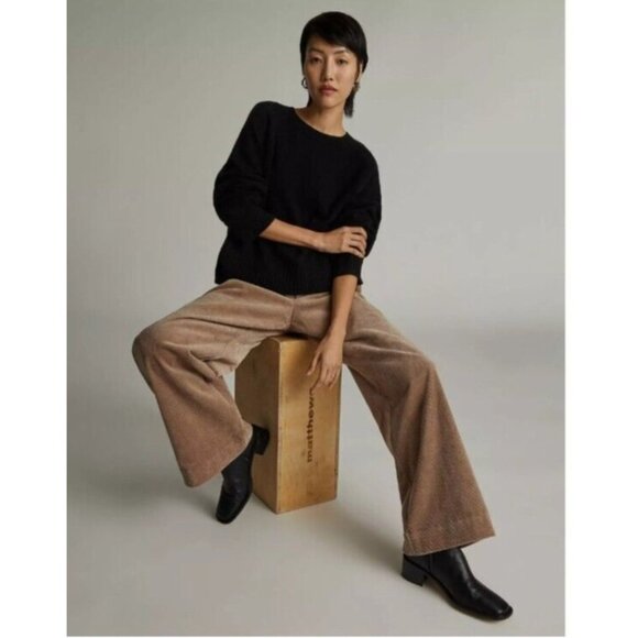 EVERLANE Womens The Cashmere Classic Crew Sweater Size XS Black Long Sleeve - Picture 1 of 11